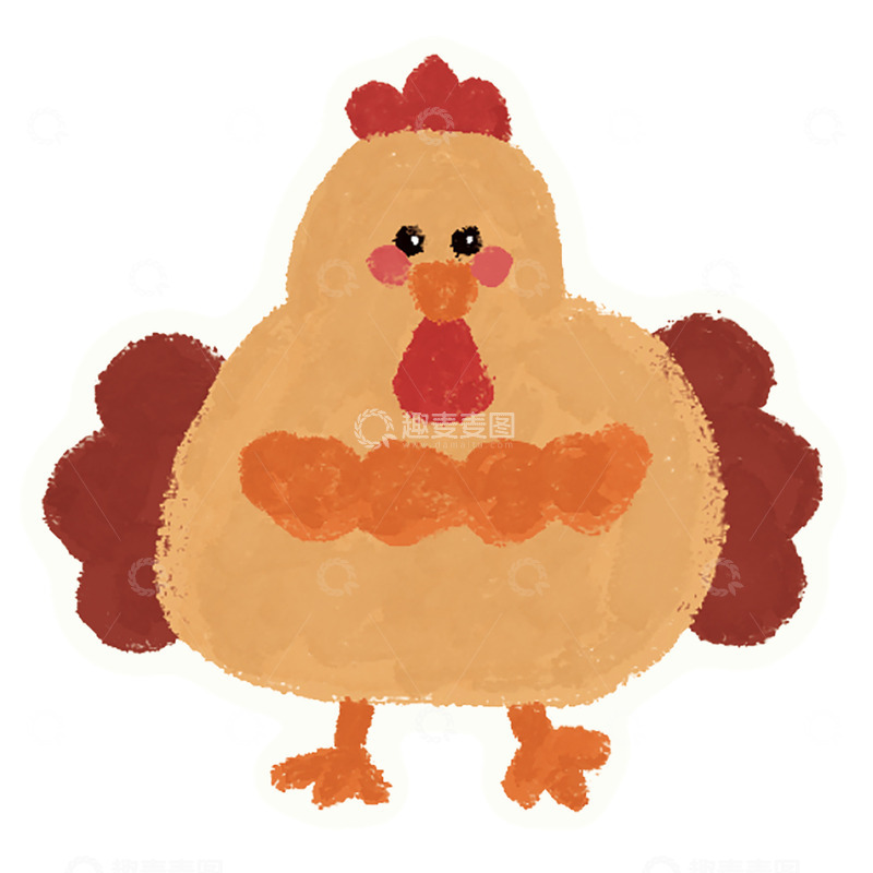 高清大图下载【趣麦麦图】卡通可爱小鸡插画设计素材
