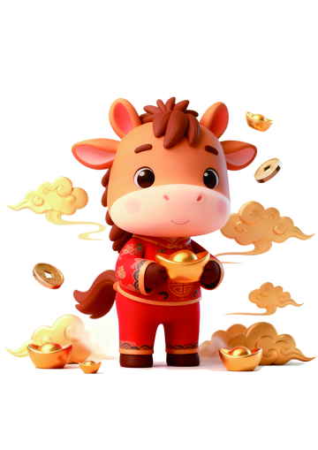 可爱卡通牛年吉祥图像