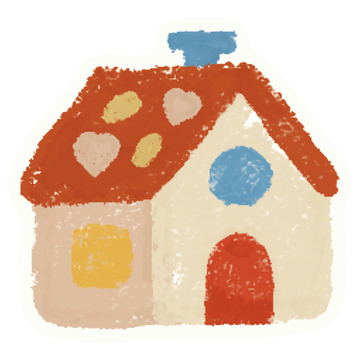 感恩节彩绘小屋童趣画