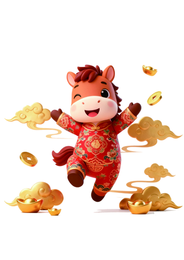 喜庆牛年吉祥插画