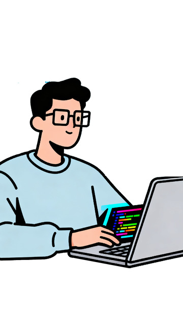 卡通插画程序员