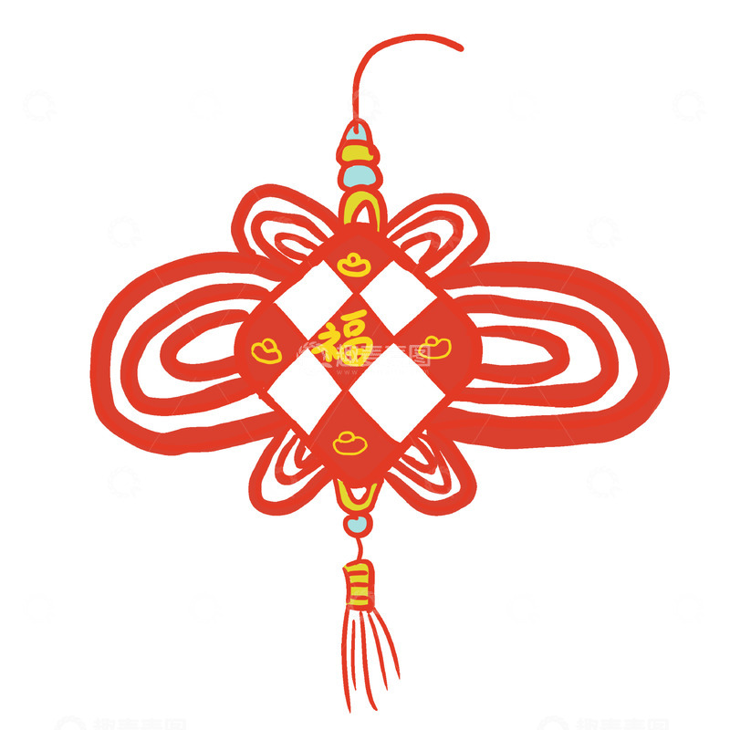 高清大图下载【趣麦麦图】-中国结喜庆吉祥图案装饰元素