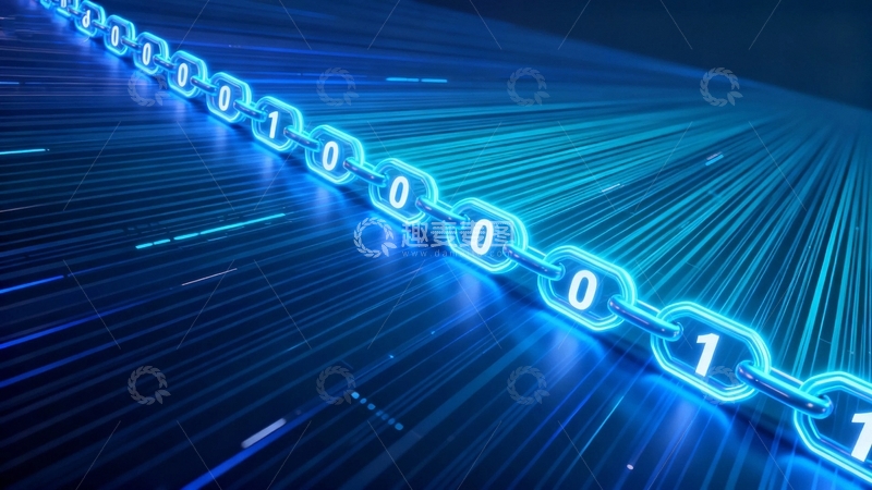 高清大图下载【趣麦麦图】科技背景数据链6