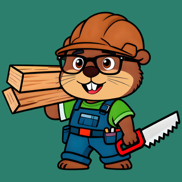 卡通伐木中年工人插画
