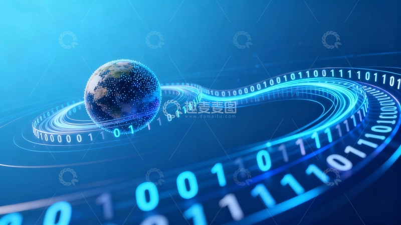 高清大图下载【趣麦麦图】未来前沿科技数字化地球背景6