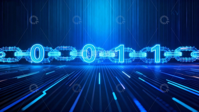 高清大图下载【趣麦麦图】科技背景数据链8