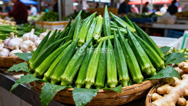 高清大图下载【趣麦麦图】秋葵  翠角  爽利