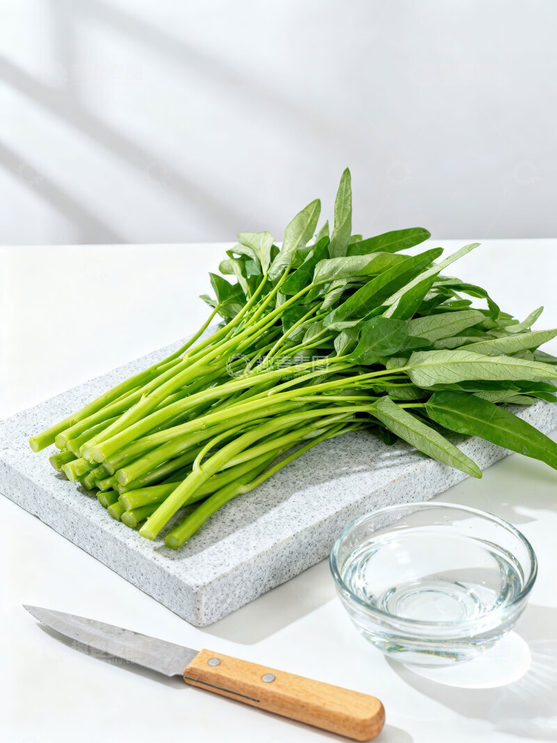 高清大图下载【趣麦麦图】空心菜  碧管  入味