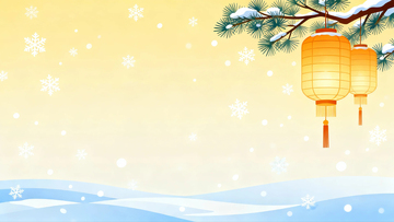 冬季大雪梅花背景12