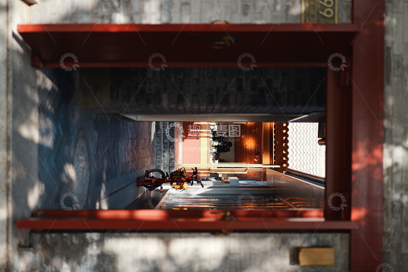 古建窗景内景透视