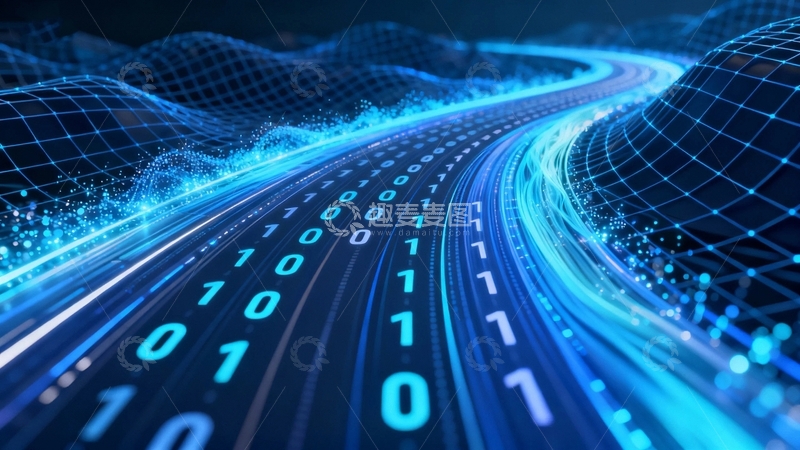 高清大图下载【趣麦麦图】科技背景信息高速路1