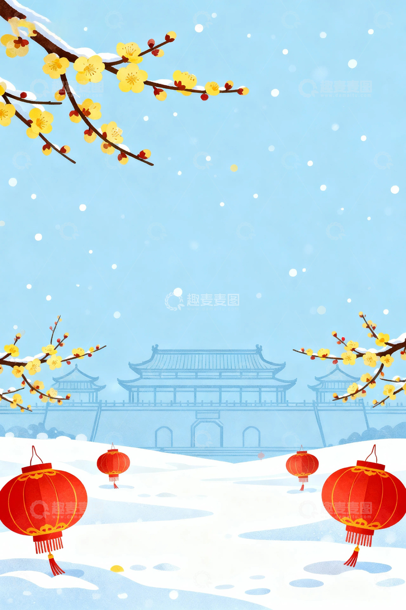 冬季冬天大寒背景2