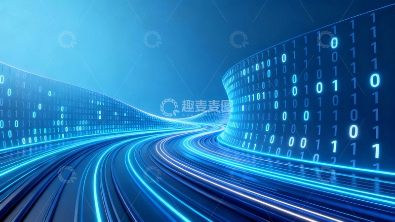 高清大图下载【趣麦麦图】科技背景信息高速路13
