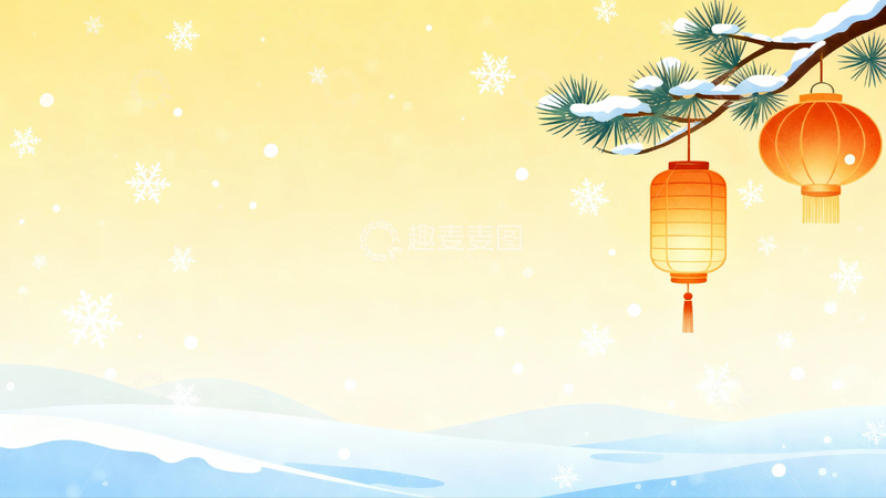 高清大图下载【趣麦麦图】冬季冬天大雪背景12