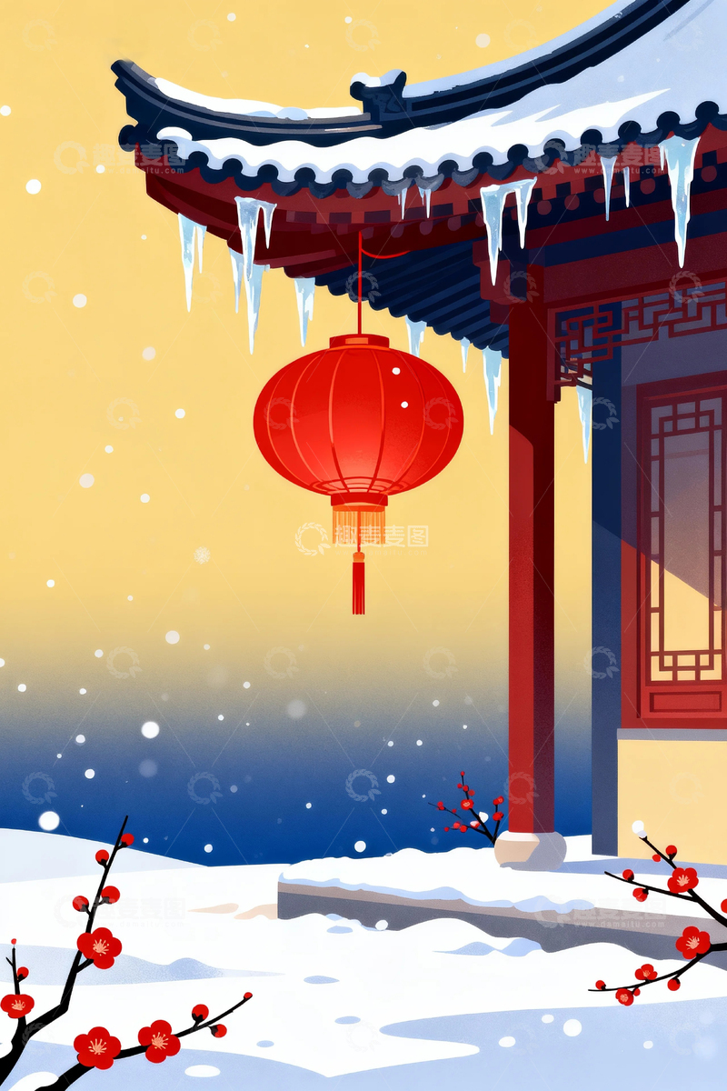 冬季冬天大寒背景8