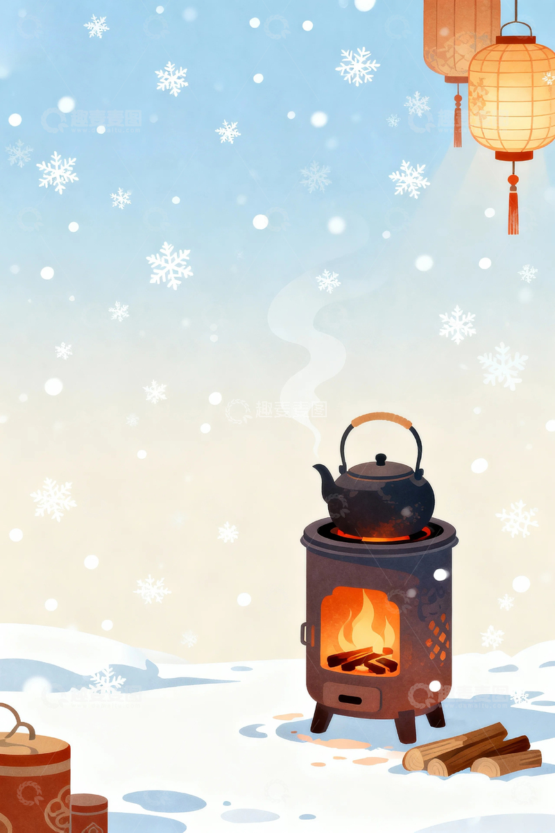 冬季冬天大寒背景4