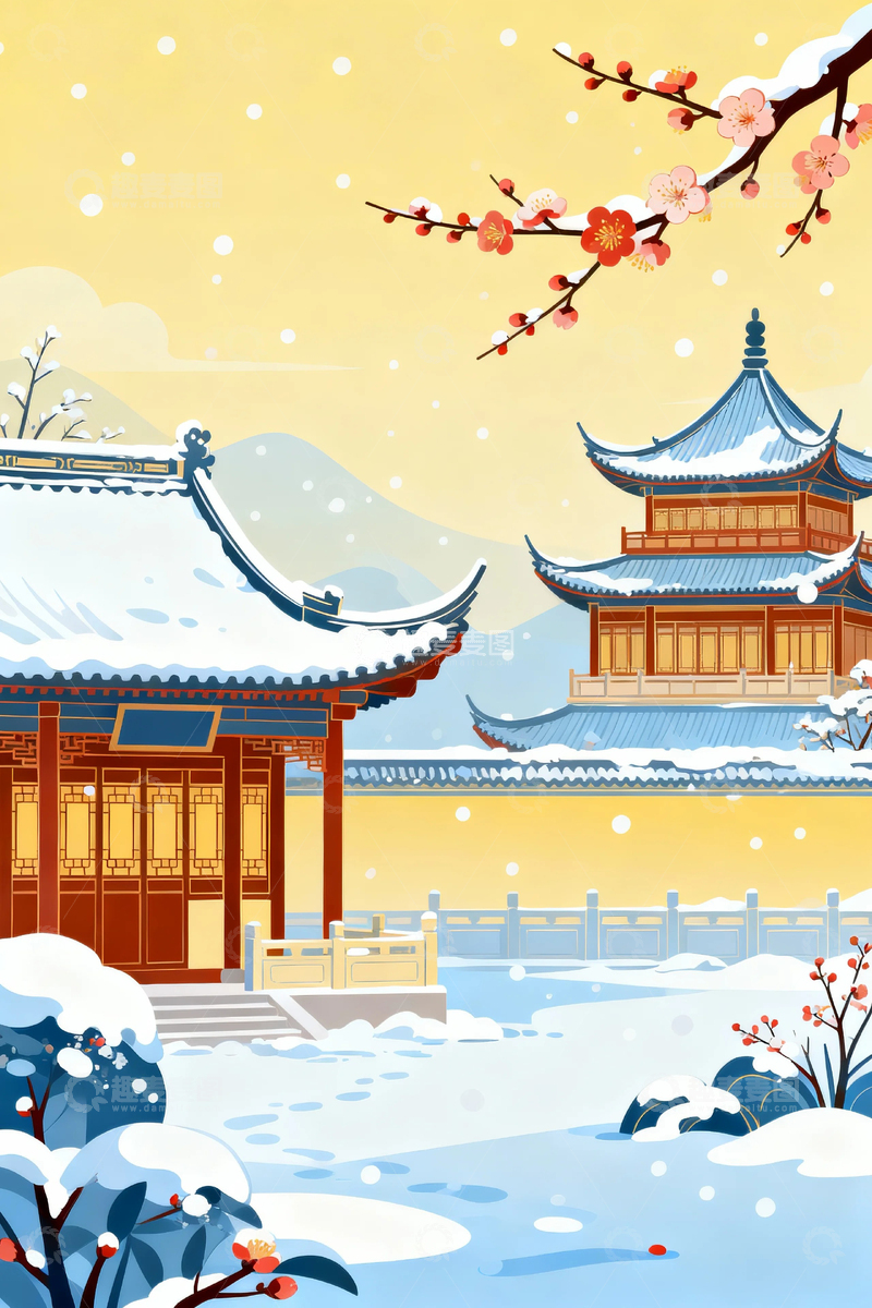 冬季冬天大寒背景9