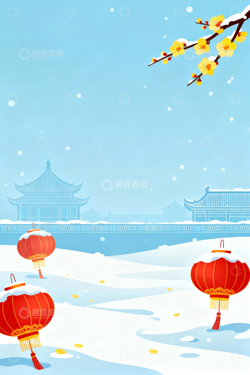 冬季冬天大寒背景6
