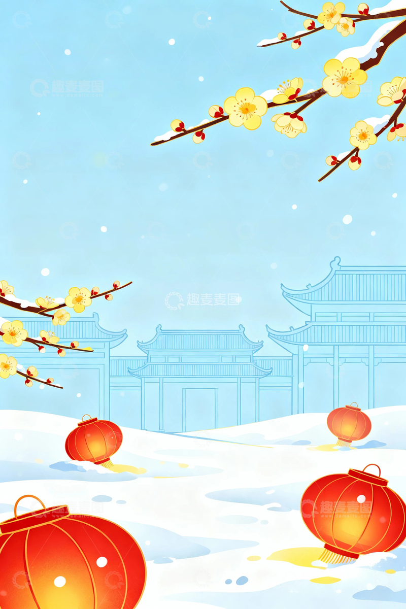 冬季冬天大寒背景1