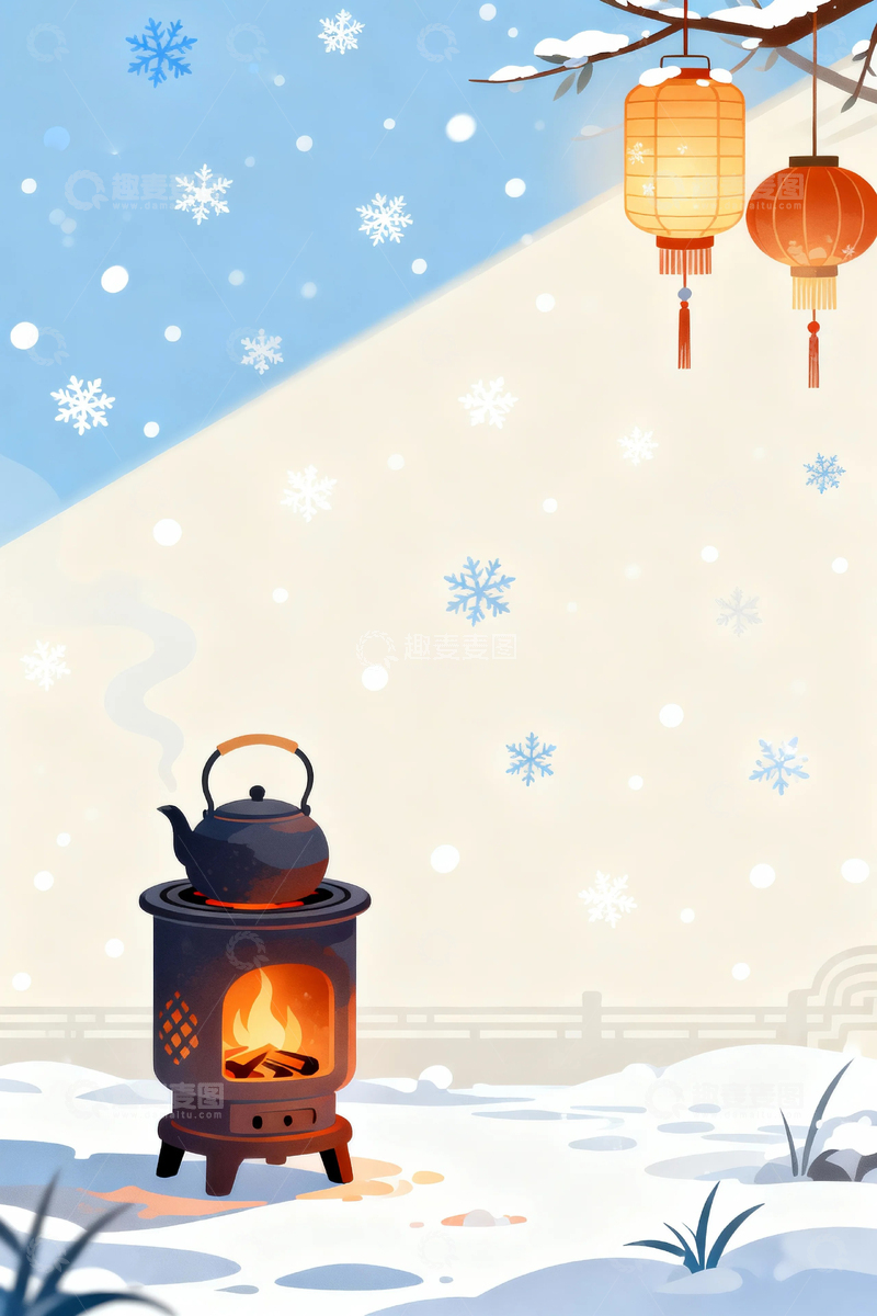 冬季冬天大寒背景5