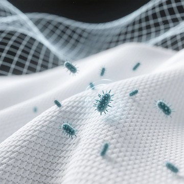 细菌显微镜下的布料插图