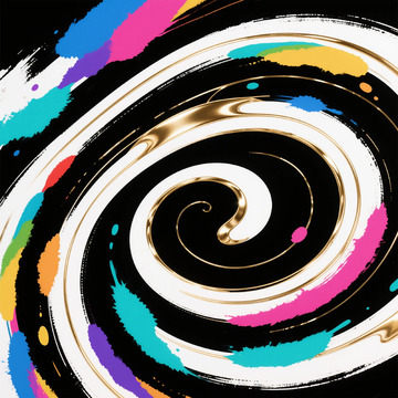 抽象螺旋艺术画