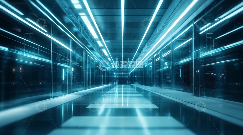 高清大图下载【趣麦麦图】-科技感隧道未来感光影