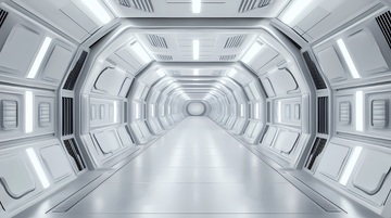 未来科幻隧道空间