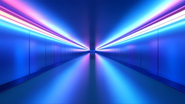 霓虹灯隧道未来科技场景