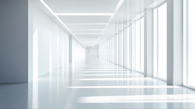 高清大图下载【趣麦麦图】未来感长廊建筑设计图