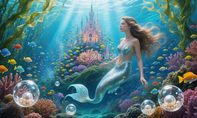 高清大图下载【趣麦麦图】童话世界之美人鱼4