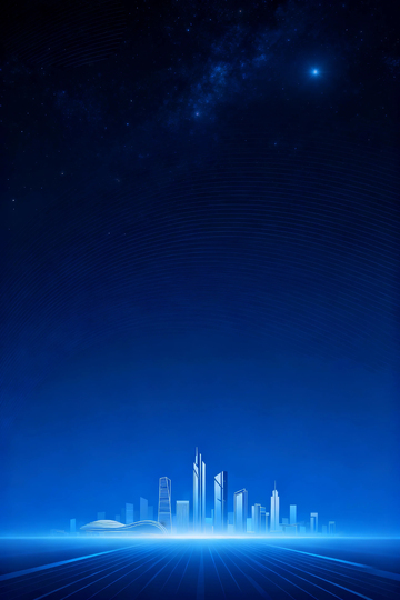 蓝色城市商务背景10