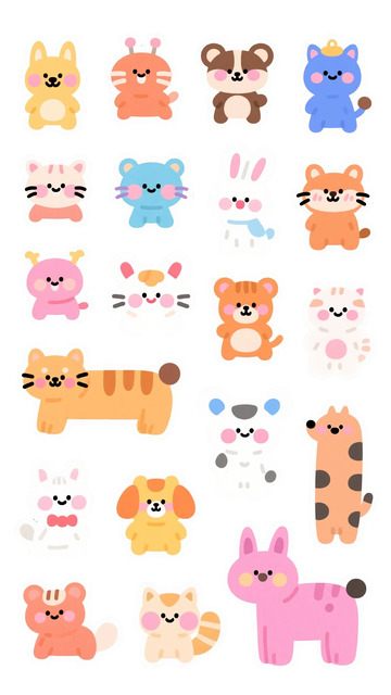 卡通动物插画设计素材