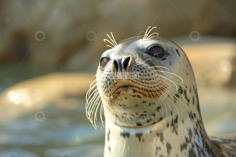 高清大图下载【趣麦麦图】一只海豹特写摄影
