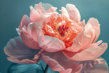 盛开的一朵粉色大牡丹花