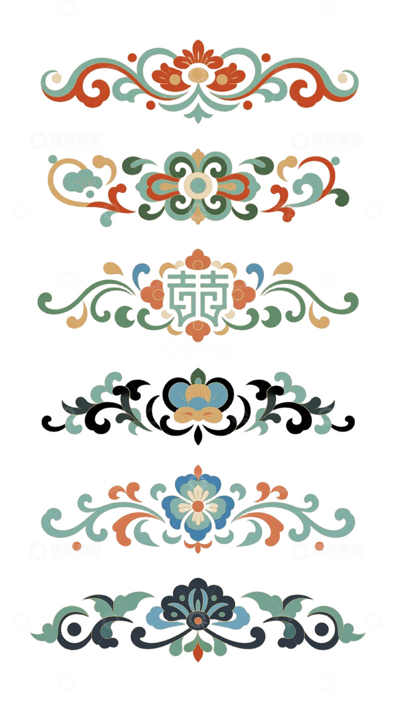 高清大图下载【趣麦麦图】传统花纹装饰图案设计素材