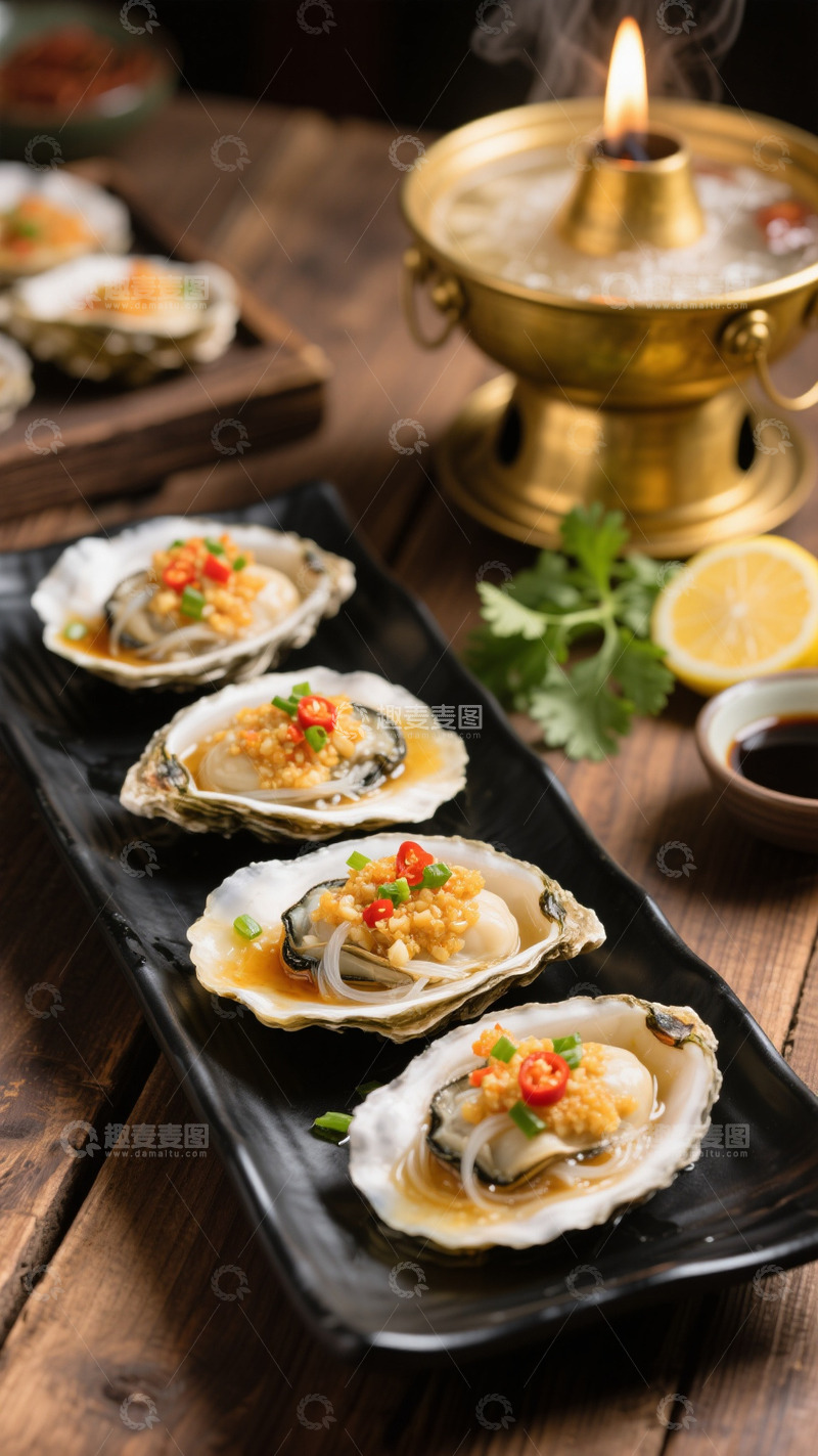 高清大图下载【趣麦麦图】蒜蓉粉丝美食背景