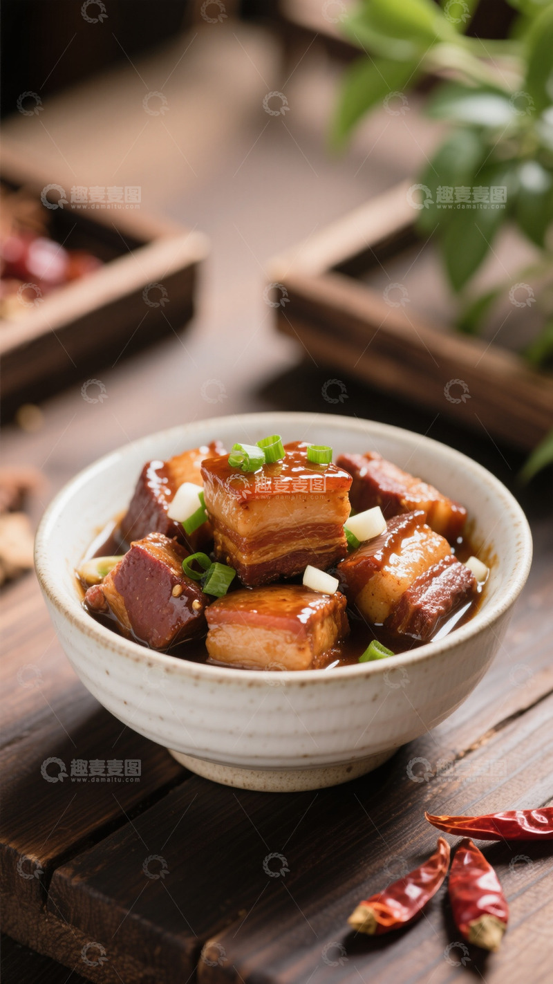 高清大图下载【趣麦麦图】-红烧肉美食背景