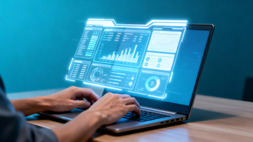 科技感数据分析界面概念图