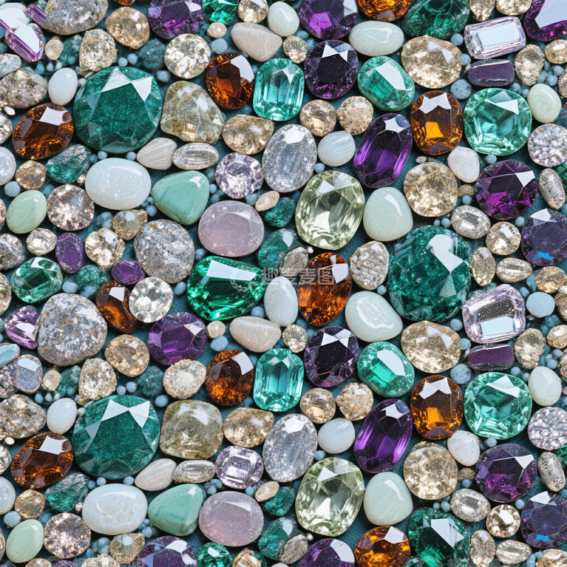 高清大图下载【趣麦麦图】宝石色彩缤纷