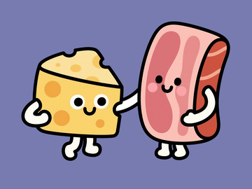 扁平风格芝士和火腿20