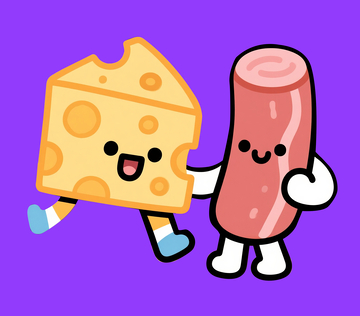 扁平风格芝士和火腿9