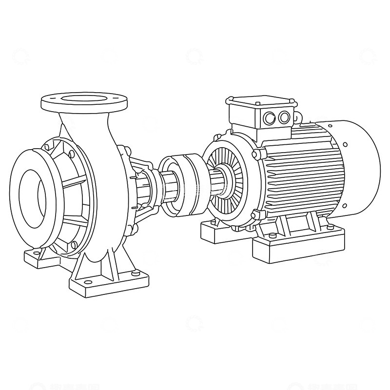 高清大图下载【趣麦麦图】水泵插画简笔风格