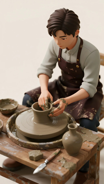 陶艺制作人物造型素材
