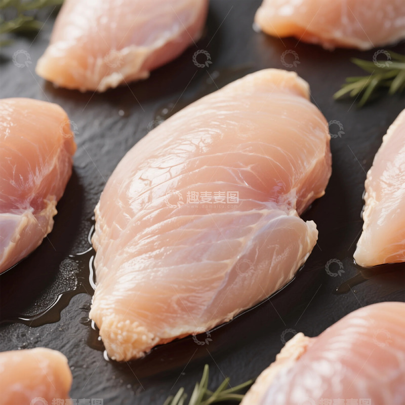 高清大图下载【趣麦麦图】新鲜鸡胸肉食材展示