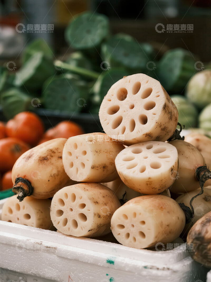 高清大图下载【趣麦麦图】莲藕  玉节  生津 