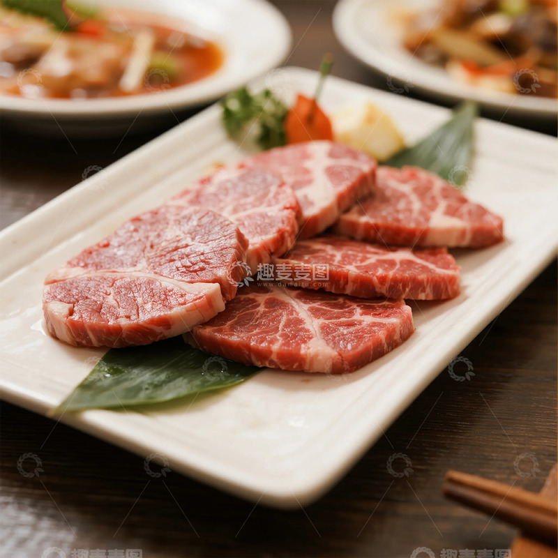 高清大图下载【趣麦麦图】【标题】：日式烤肉美食摄影
