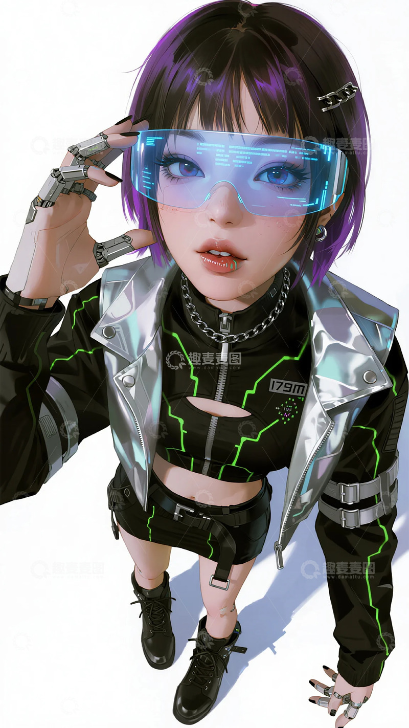 高清大图下载【趣麦麦图】未来科技感女性角色设计