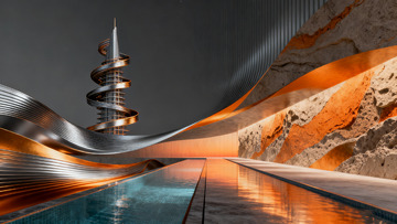 未来感建筑艺术场景设计