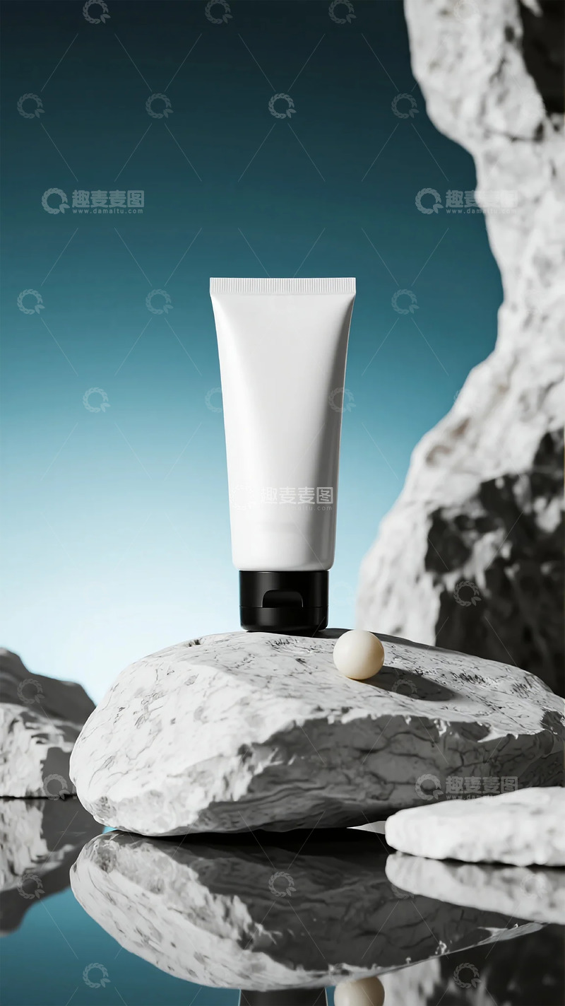 高清大图下载【趣麦麦图】简约护肤品展示海报素材